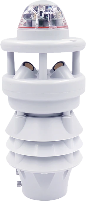 XF700L CE ได้รับการรับรอง RS485 เอาต์พุต All in One Ultrasonic Weather Station ลม อุณหภูมิ ความชื้น/ไฟส่องสว่าง/เซ็นเซอร์ฝน
